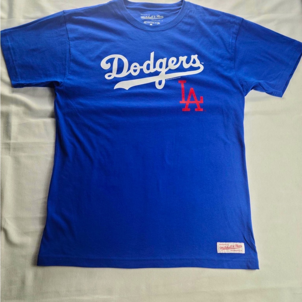 Mitchell & Ness, LA Doggers, Mens, L/XL, Blue shortsleeved tee,